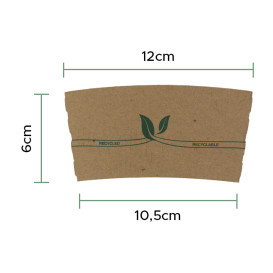 Paper Cup Sleeve Corrugated 12 / 20 Oz (100 Units)