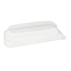 Plastic Lid for Sugarcane Baguette Container 20x10x3cm (50 Units) 