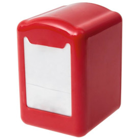 Napkin Plastic Dispenser "Miniservis" Red 17x17cm  (1 Unit)