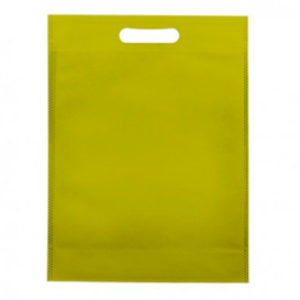 Non-Woven Bag with Die-cut Handles Pistachio 30+10x40cm (25 Units)
