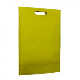 Non-Woven Bag with Die-cut Handles Pistachio 30+10x40cm (200 Units)