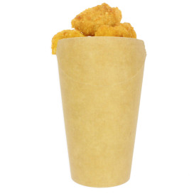 Paper Container Kraft Effect Anti-Grease 16Oz/480ml (1000 Units)