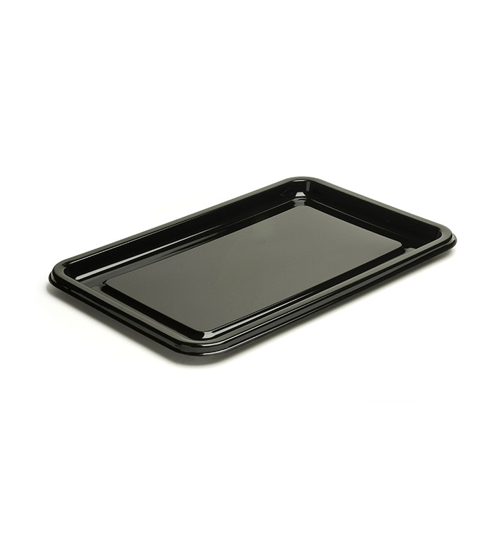 Plastic Platter Rectangular Shape Black 46X30 cm (10 Units) 