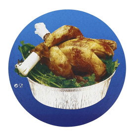 Paper Lid for Foil Pan Round Shape 1900ml (125 Units)  