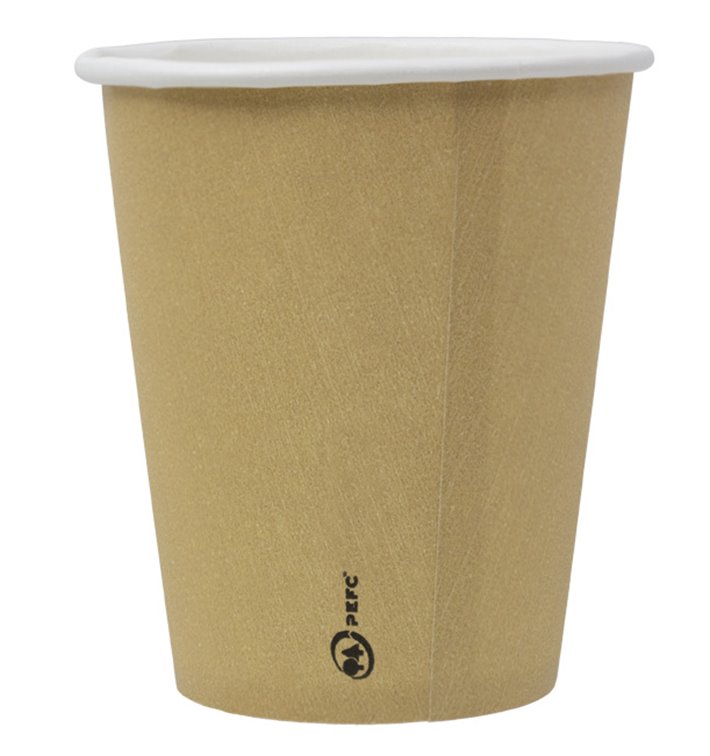 Paper Cup 9 Oz/280ml Kraft-Kraft Ø8,1cm (50 Units) 