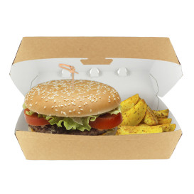 Paper Burger Box Kraft Giant size 23x17,5x8cm (25 Units) 