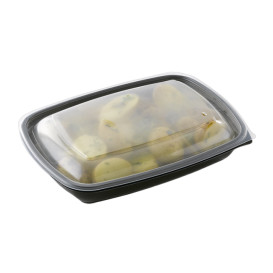 Plastic Lid for Deli Container PP Rectangular shape Black 28x20cm (150 Units)