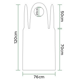 Disposable Plastic Apron PE G100 Blue 76x120cm (100 Units)  