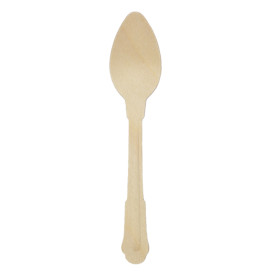 Wooden Teaspoon Coffee 12cm (100 Units)  