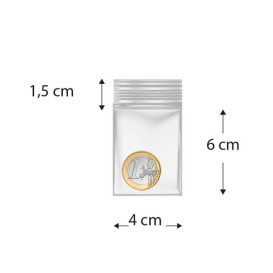 Plastic Zip Bag Seal top 4x6cm G-200 (100 Units)