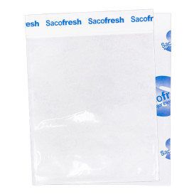 PE-Paper Bags with Adhesive Flap Sacofresh Blue 30x20cm (100 Units)