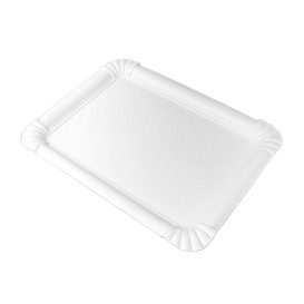 Paper Tray Rectangular shape White 18x24cm (50 Units)