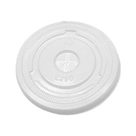 Plastic Lid with Straw Slot PS for Cups of 12, 16, 22 Oz Ø9,0cm 490ml (2000 Units)