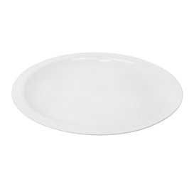 Reusable Hard Plate Flat White "Round" PP Ø18,5cm (600 Units)