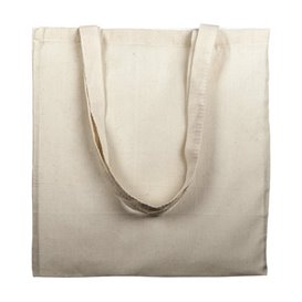 Cotton Bag with Long Handles Beige 38x42cm (25 Units)
