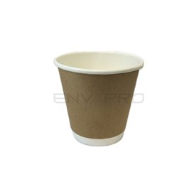 Cardboard Cup 8 Oz/240ml Double Wall Smooth Kraft Ø8cm (25 Units)