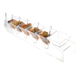 Cone Holder PS Transparent 6 Holes 40x6.5x7cm (1 Units)