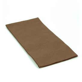 Paper Napkin Double Point Brown 1/8 40x40cm (50 Units) 